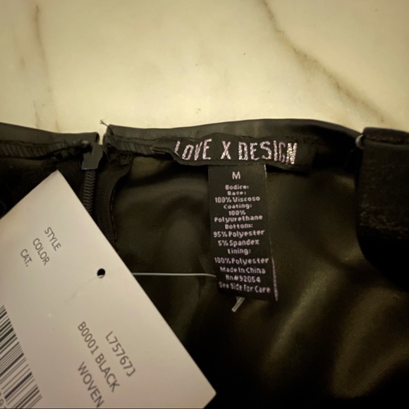 Black Faux Leather Bodysuit - Picture 5 of 11